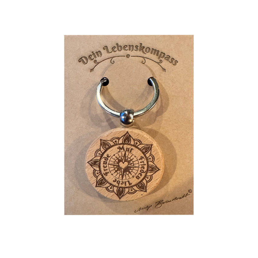 Lebenkompass individuell als Schlüsselanhänger