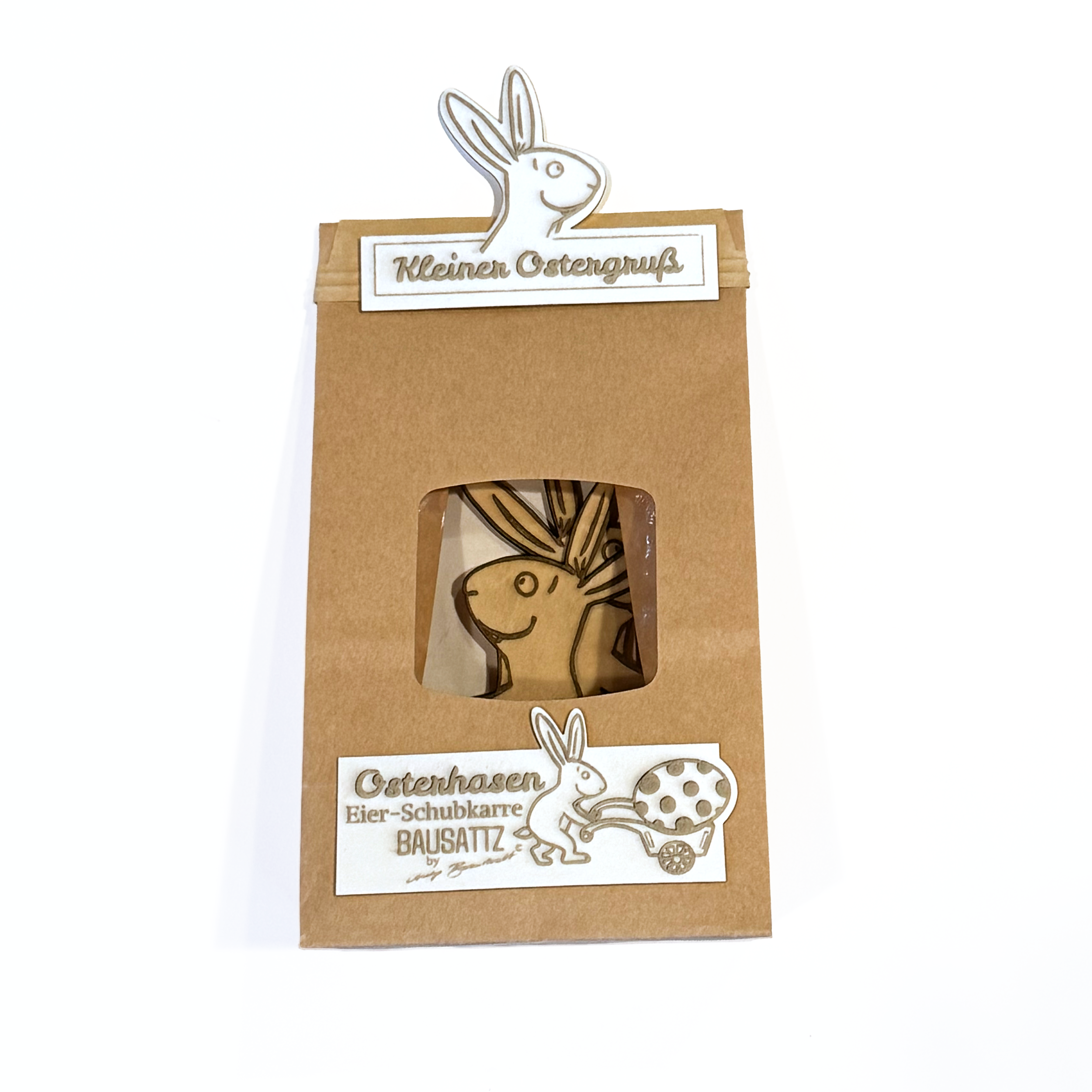 Osterhasen-Eier-Schubkarre BAUSATZ