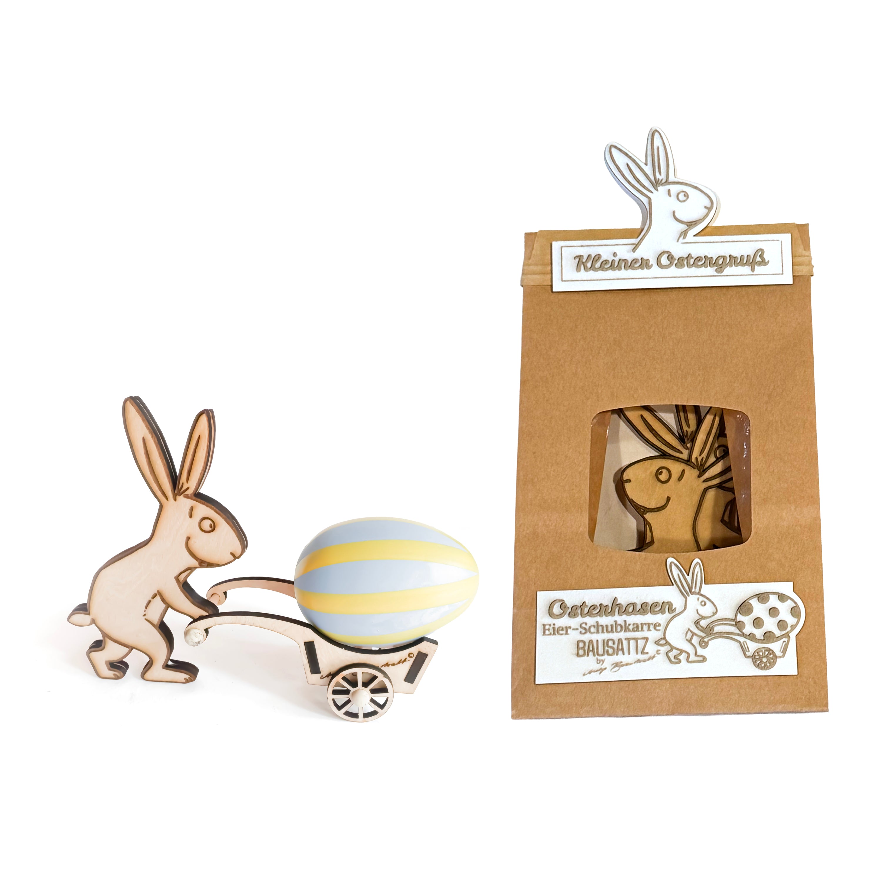 Osterhasen-Eier-Schubkarre BAUSATZ